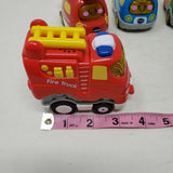 vTECH Go! Go! Smart Wheels Light Up Lot 6 Helicopter Fire Truck Dump  Ambulance