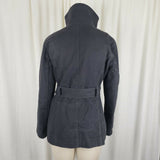 Gap Funnel Neck Belted Tie Double Breasted Twill Short Trench Coat Womens S 2009