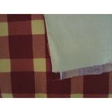 Rust Yellow Cotton Plaid Checked Solid Yellow Backed Fabric Craft Project 69x54