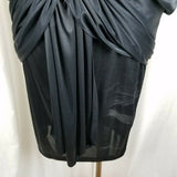 Steppin Out Ruched Blouson Formal Prom Cocktail Little Black Dress Womens 9