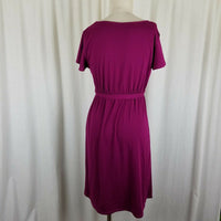 Oh Baby Motherhood Maternity Belted Tie Empire Keyhole Waist Dress Womens S