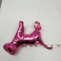 Victoria Secret VS Plush Metallic Bright Hot Pink Stuffed Animal DOG 9 Inches