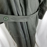 Cassidy Army Green Wool Long Maxi Peacoat Dress Coat Womens 8 Hand Tailored USA