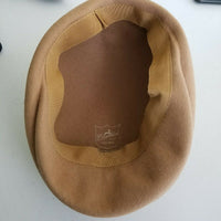 Vintage Bollman Co 100% Doeskin Felt Ascot Hat Mens Adults 21.75 Snap Brim Camel