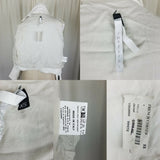 Imperial Asymmetrical Side Zip White Leather Moto Biker Jacket Womens XS Italy