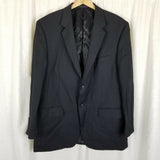 Alfani for Macys Black Pinstripe Wool Cashmere Sportcoat Jacket Blazer Mens 42S