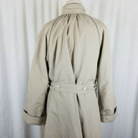 Vintage Fleet Street Long Belted Insulated Raincoat Trench Coat Womens 14 Lined