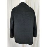 J.Crew Quilted Fleece Lining Wool Short Car Coat Jacket Peacoat Mens M Charcoal