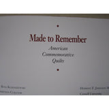 Made To Remember American Commemorative Quilts Art Book Cathy Rosa Klimaszewski