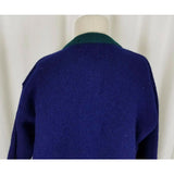 Pitlochry Scotland Wool Knit Floral Pewter Buttons Cardigan Sweater Womens M L