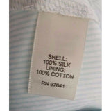 J.Jill Petites Blue Floral Silk Sheer Tulle Skirt Womens 8P Pleated Twirl Cotton