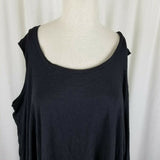 Lysse Plus Size Cold Bare Shoulder Top Shirt Tunic Blouse Womens 3X Black