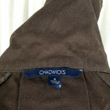 Chadwick's Chocolate Brown Blazer Jacket Womens 6 Wide Peter Pan Shawl Collar