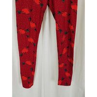 LuLaRoe Valentine’s Day Cupid's Arrows Hearts Print Leggings Red Womens OS Green