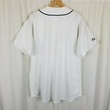 Majestic Vintage Mariners Jersey Men's XL Embroidered White Button Down Korea