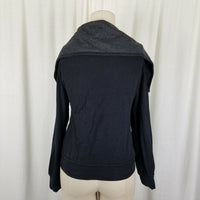 Guess Funnel Cowl Neck Shawl Collar Zip Up Sweatshirt Sweater Jacket Womens M