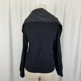 Guess Funnel Cowl Neck Shawl Collar Zip Up Sweatshirt Sweater Jacket Womens M