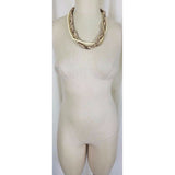 Multi-strand Faux Silver Ivory Pearls Shell Look Beads Beaded Necklace Jewelry