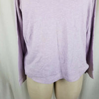 LL Bean Jersey Knit Long Sleeve Heathered Turtleneck Shirt Top Womens XL Pastel