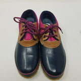 Vintage Lands End Direct Hot Pink Rubber Hunting Duck Shoe Boots Womens 7 Blue