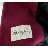 Spiegel Wool Velvet Long Maxi Double Breasted Peacoat Coat Womens 12P Raspberry