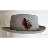 Vintage Adams Premier Quality Aqua Shed Gray Fedora Wool Felt Hat 6 7/8 Chapeau