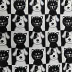 Cats & Dogs Brother Sister Design Studio Fabric 1/2 yard B18-SP.P03 2007 Black