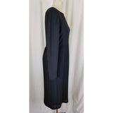 Verdi New York Milan Black Midi Cocktail Formal Dress Womens 4 USA Pleated Skirt