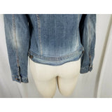 Riders Copper Collection Factory Distressed Jean Denim Trucker Jacket Womens M