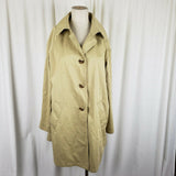 Fleurette Passport Ing Loro Piana & Co. A-Line Swing Trench Coat Womens 16 Tan