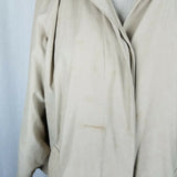 London Fog Petites Hooded Insulated Long Trench Coat Womens MP Zip Out Liner Tan