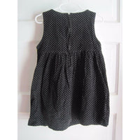 Bonnie Jean Polka Dot Corduroy Butterfly Applique Embellished Midi Dress Girls 4