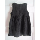 Bonnie Jean Polka Dot Corduroy Butterfly Applique Embellished Midi Dress Girls 4