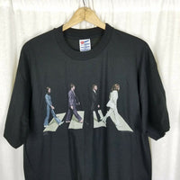 Vintage Winterland The Beatles Abbey Road Black Rock Concert TShirt Mens XL 90s