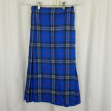 The Edinburgh Woollen Mills Wool Tartan Plaid Pleated Wrap Kilt Skirt 10 Vintage