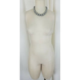 Single Strand Silver Metallic Faux Pearls Beads BEADED NECKLACE Choker Length