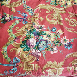 Cyrus Clark Josephine Designer Floral Screenprint Upholstery Fabric Vintage 5yds