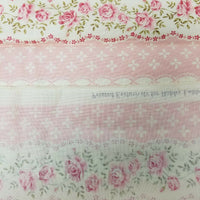 Pink Antique Roses Calico Floral Fabric Hobby Lobby Screenprinted Cotton