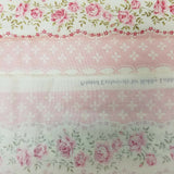 Pink Antique Roses Calico Floral Fabric Hobby Lobby Screenprinted Cotton