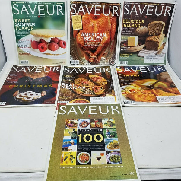 Saveur Magazine 2006 Lot of 7 Editions Issues 119 120 122-125 Cooking Food