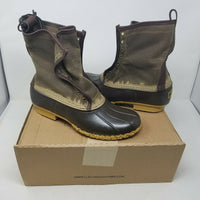 LL Bean Waxed Coated Canvas Duck Boots Maine USA Mens 11 Signature Line New