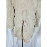 J.Jill Canvas Cotton Embroidered Pleated Fit & Flare Riding Jacket Coat Womens M