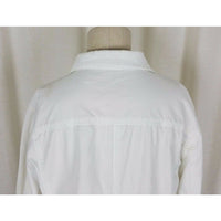 LL Bean Petites White Corduroy Button Up Fit & Flare Blazer Jacket Womens sz 16P