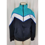 Fila Sports Chevron Striped Zip Through Sweatshirt Tennis Track Jacket Womens XL