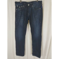 True Religion Skinny with Flaps Pocket Faded Mens 36 Dark Denim Blue Jeans 40x33