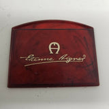 Etienne Aigner Denim Blue Jean Purse Crossbody Large Shoulder Bag Canvas Tan