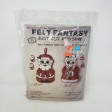 Vintage Felt Needlecraft Ala Mode Mr & Mrs Claus Wall Hanging Santa Cut & Sew