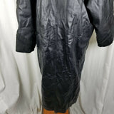 Vintage Fritz Wright Embossed Leather Maxi Duster Trench Coat Peacoat Womens 2X