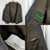 Vintage Plaid Wool Sport Coat Blazer Jacket Mens 40 Riding Equestrian Logo