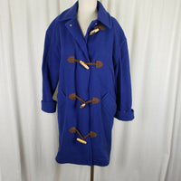 Vintage Talbots Petites Toggle Closure Wool Duffel Peacoat Coat Womens 2P Cobalt